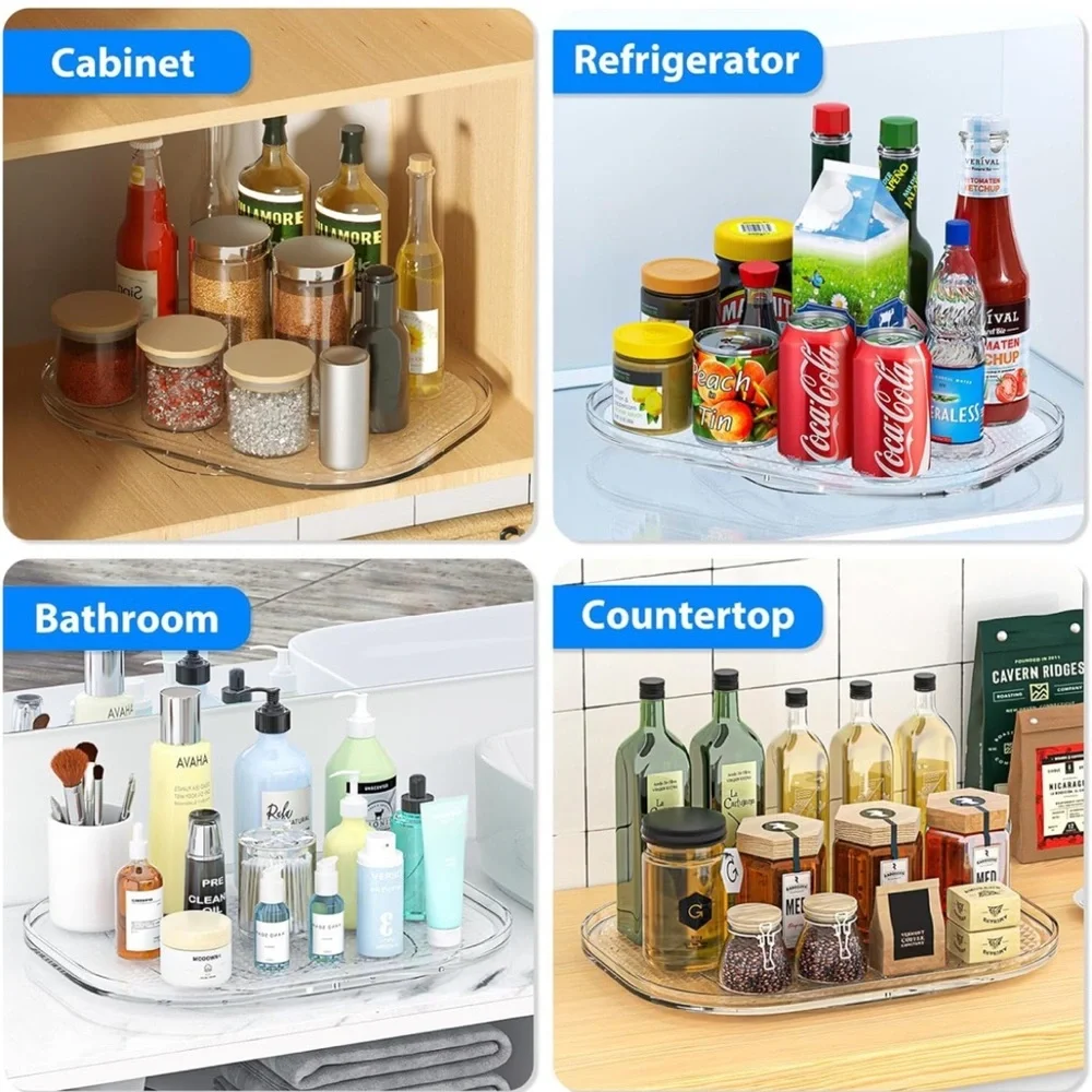 Clear Lazy Susan Turntable Organizer - Clear